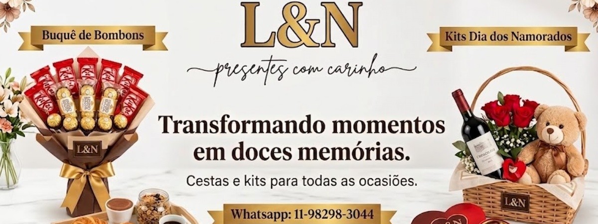 Capa de L & N Presentes com carinho