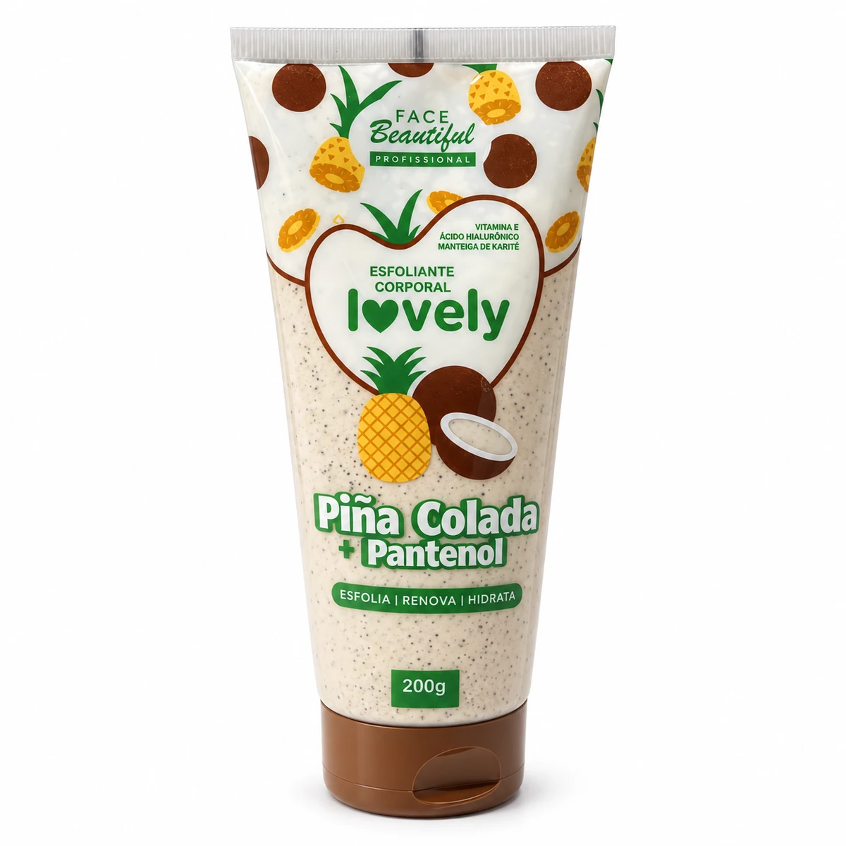 Esfoliante corporal Face Beautiful Lovely Piña Colada + Pantenol 200 g